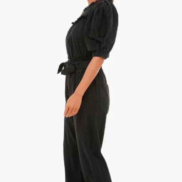 SEA NEW YORK Black Layla Quilted Sleeve Jumpsuit - Picture 2 of 5